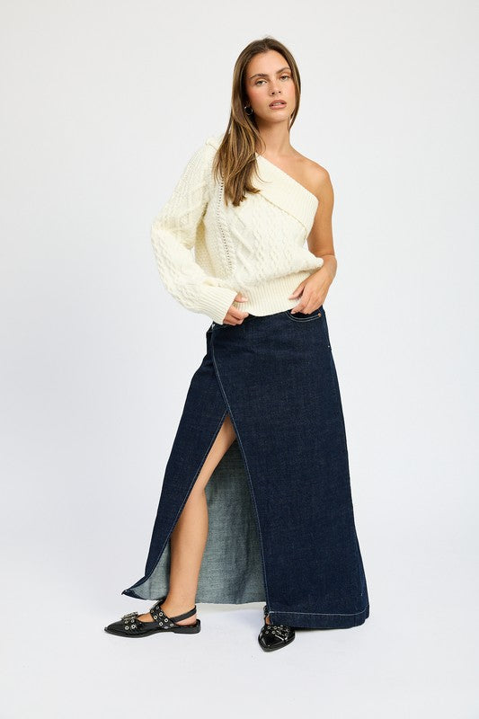 Emory Park Oversized One Shoulder Sweater