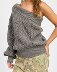 Emory Park Oversized One Shoulder Sweater