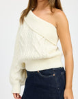 Emory Park Oversized One Shoulder Sweater