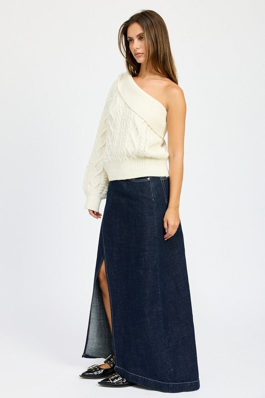 Emory Park Oversized One Shoulder Sweater