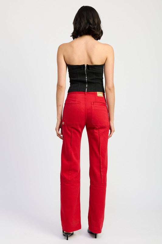 Emory Park Fold Over Corset Top