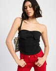 Emory Park Fold Over Corset Top