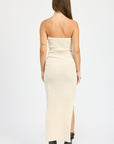 Emory Park Asymmetrical Ribbed Maxi Tube Dress