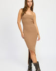 Emory Park Asymmetrical Ribbed Maxi Tube Dress