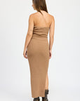 Emory Park Asymmetrical Ribbed Maxi Tube Dress