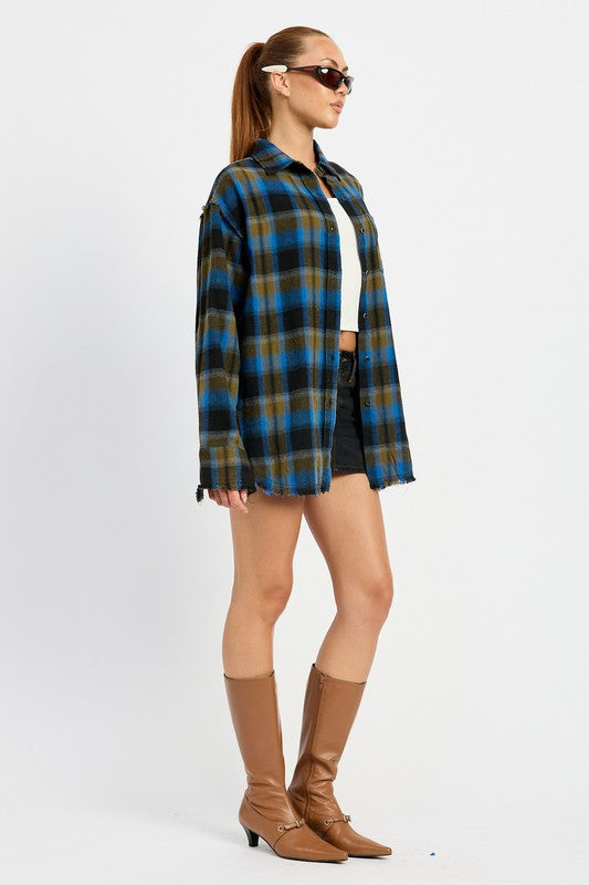 Emory Park Acid Wash Flannel Shirt