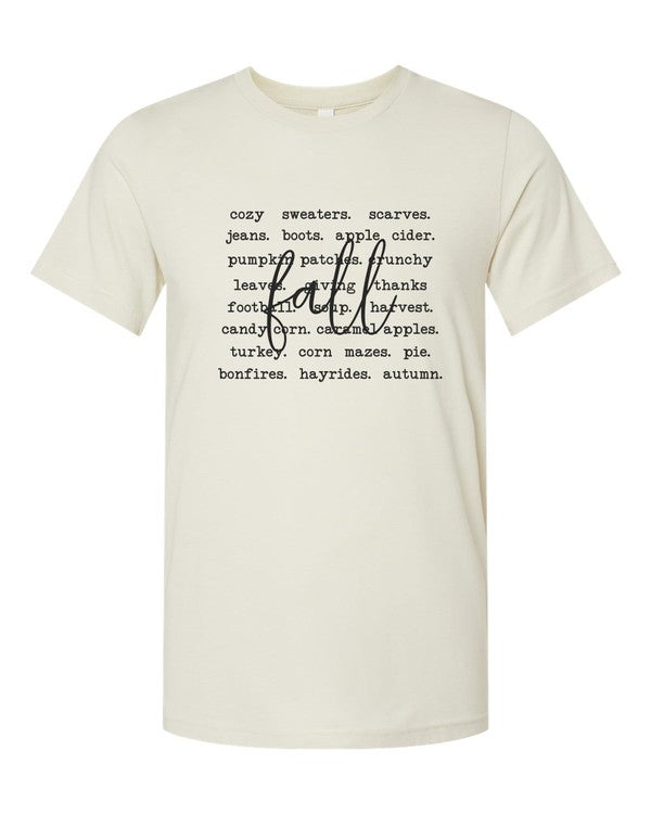 PLUS Fall Words Graphic Tee