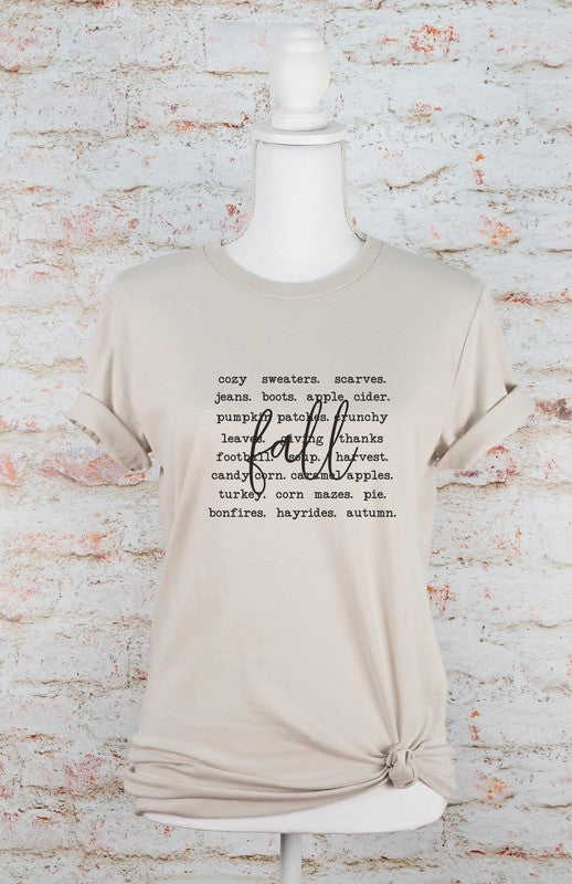 PLUS Fall Words Graphic Tee