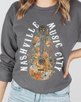 Nashville Music City Graphic Fleece Sweatshirts