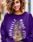 Nashville Music City Graphic Fleece Sweatshirts