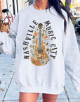 Nashville Music City Graphic Fleece Sweatshirts