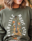 Nashville Music City Graphic Fleece Sweatshirts