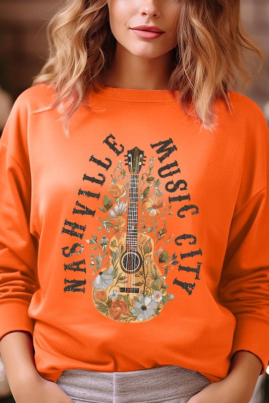 Nashville Music City Graphic Fleece Sweatshirts