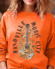 Nashville Music City Graphic Fleece Sweatshirts