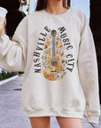 Nashville Music City Graphic Fleece Sweatshirts