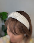 Cabled Knit Knotted Headband