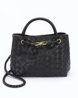 Weaved Faux Leather Convertible Shoulder Bag