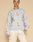 All  Over Snowman Holiday Knit Sweater