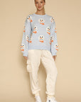 All  Over Snowman Holiday Knit Sweater