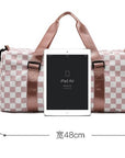 Checker Weekend Travel Luggage Tote Bag Check