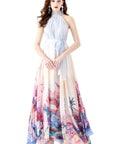 Women's Fashion Chiffon Maxi Dress by Claude