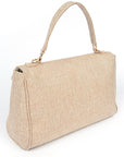 Large Top Handle Linen Convertible Bag