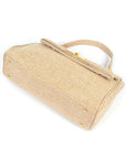 Large Top Handle Linen Convertible Bag