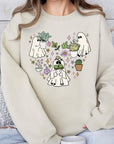 Ghost Plant Lover Graphic Fleece Sweatshirts