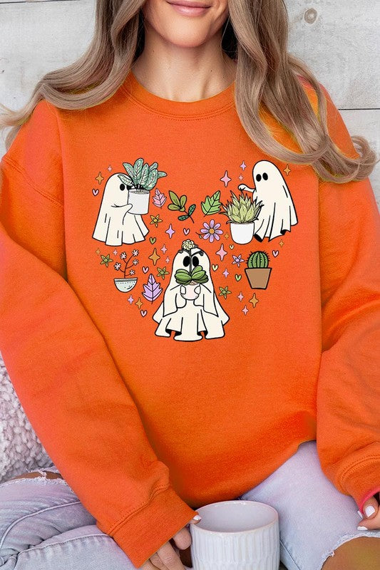 Ghost Plant Lover Graphic Fleece Sweatshirts