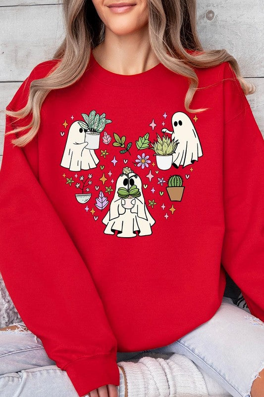 Ghost Plant Lover Graphic Fleece Sweatshirts