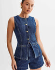 Women's Denim Fashion Two Piece Set by Claude