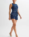 Women's Denim Fashion Two Piece Set by Claude