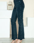 Judy Blue Full Size Button Fly Hem Destroy Straight Jeans