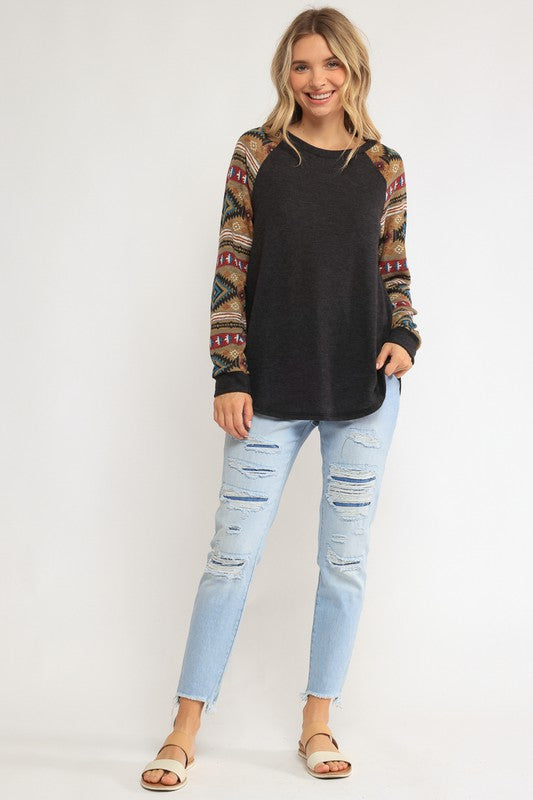 Mixed Aztec Top - Online Only