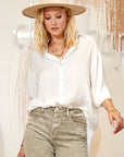 Light Satin Button Down Shirt