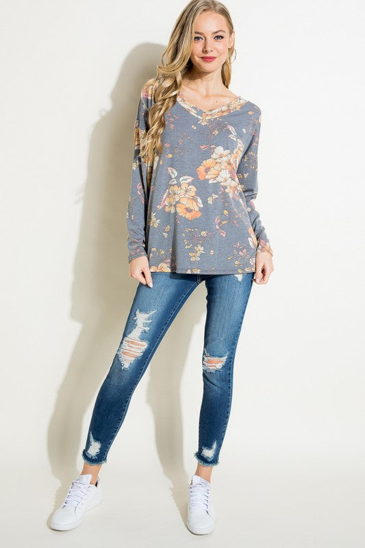 Floral Loose Fit Boxy Top