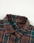 Plaid Print Chest Pockets Buttoned Shacket