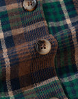 Plaid Print Chest Pockets Buttoned Shacket