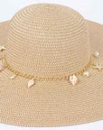 Shell And Pearl Mix Charm Floppy Sun Hat