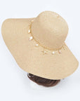 Shell And Pearl Mix Charm Floppy Sun Hat