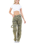 Women's Fashion Cargo Style Denim Pants by Claude