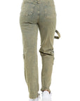 Women's Fashion Cargo Style Denim Pants by Claude