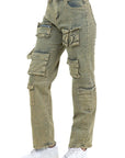 Women's Fashion Cargo Style Denim Pants by Claude