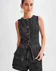 Women's Fashion Denim 2 Piece Set  by Claude