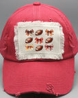 Game Day Football Fall Bows Patch Hat