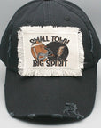 Game Day Black Football Helmet Big Spirit Patch Hat