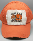 Game Day Orange Football Helmet Big Spirit Patch Hat