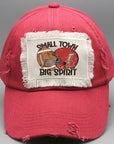 Game Day Red Football Helmet Big Spirit Patch Hat