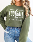 Fall Game Day Football Vibes All Day Sweatshirt