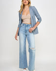 Denim Lab USA High Rise Relaxed Wide Leg Jeans